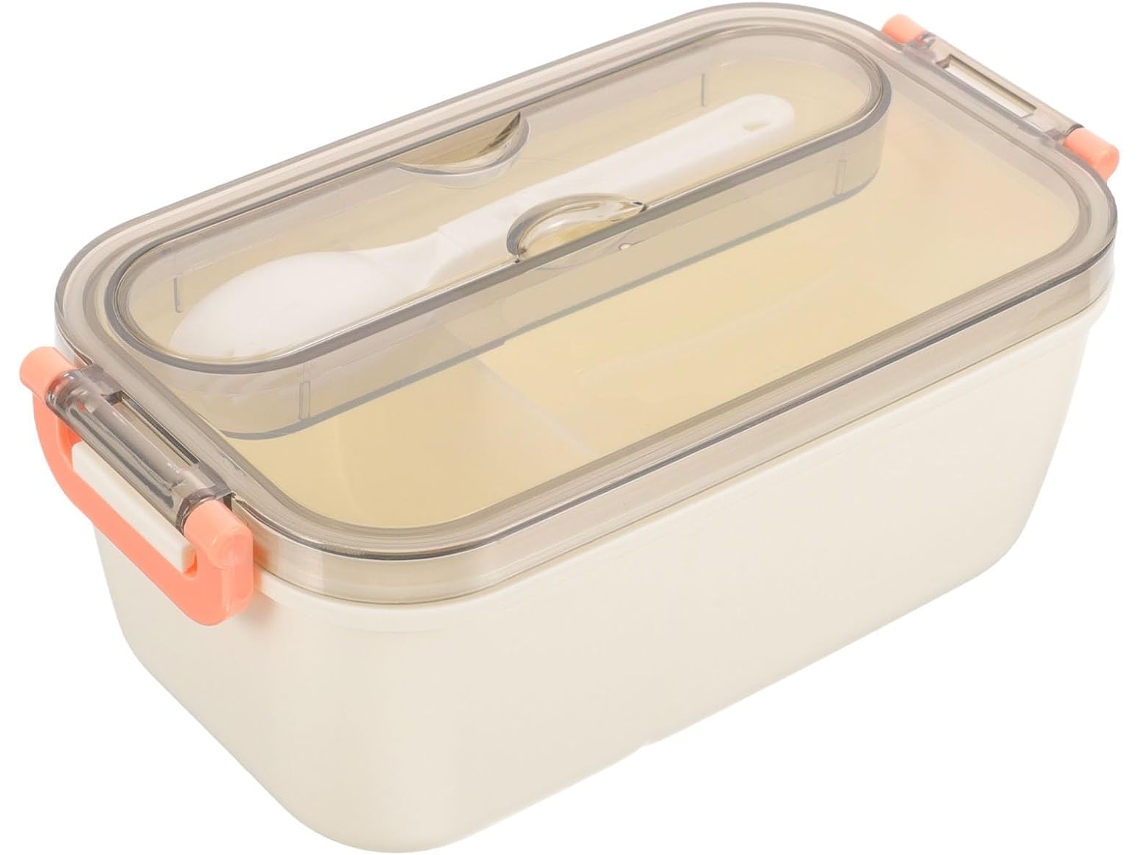 Marmita Bento Box Para Adultos Com Compartimentos De Silicone E Plástico Pp, Capacidade De 1, 2l, Leve E Própria Para