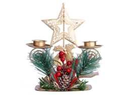 Castiçais Enfeites de Mesa de Natal e Centros de Mesa