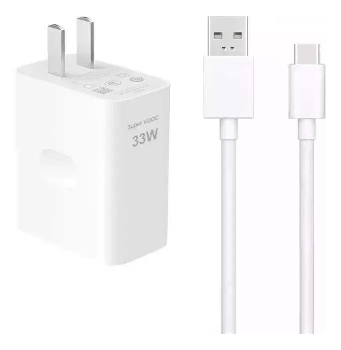 Carregador Supervooc Tipo C 33W para Oppo Realme OneplusSlowMoose