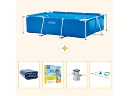 Intex Piscina Com Estrutura Retangular - 220x150x60 Cm - 5-peças Scb14