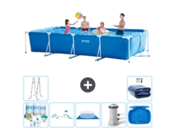 Intex Piscina Com Estrutura Retangular - 450x220x84 Cm - 8-peças S20080