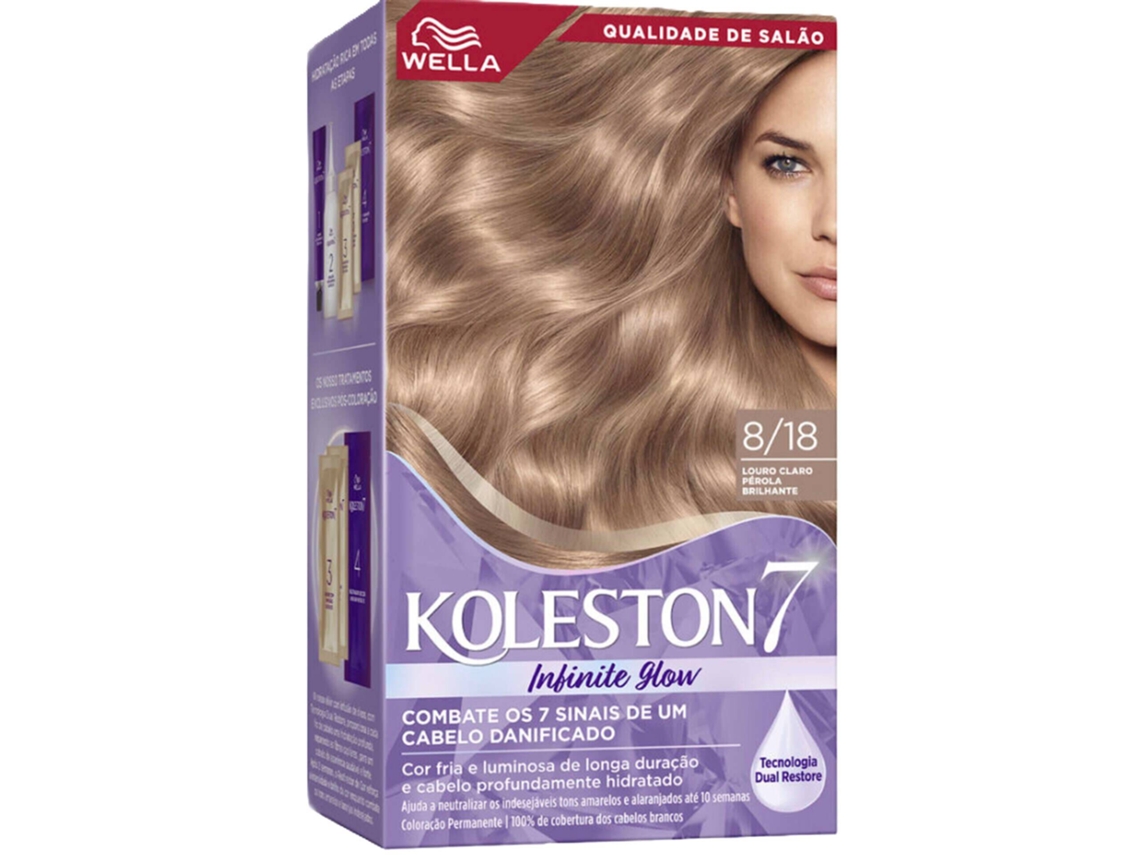 Coloração Permanente Louro Claro Pérola 8.18 KOLESTON