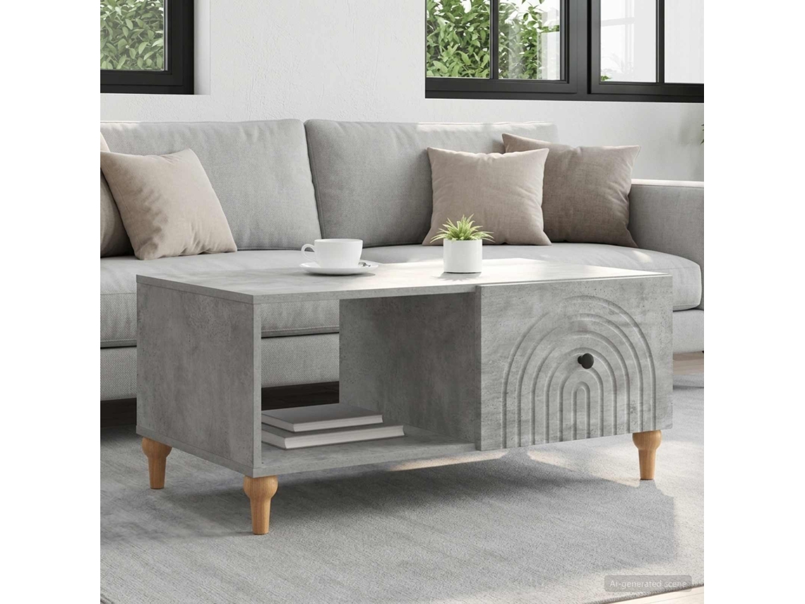 Vidaxl Mesa De Centro Cinzento Cimento 90 X 50 X 40 Cm