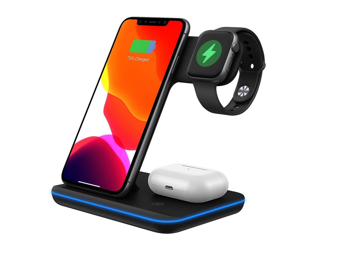 Carregador Sem Fio Qi Para Apple, Samsung Yizhood Preto