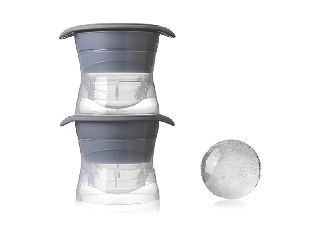 Molde Esférico Grande Em Silicone Com Tampa, Para Whisky, Diy, Azul Claro