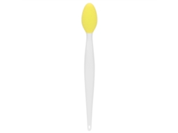 Pincel De Limpeza Nasal De Silicone Suave Escova Exfoliante De Duas Faces Para Nariz E Lábios Amarelo