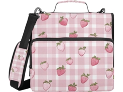 Pasta Rosa Com Estampa Morango, Tâmara, Alça De Ombro E Mão, Bolsas Diversas, 3,8cm 1,5 Polegadas, Bolsa Organizadora
