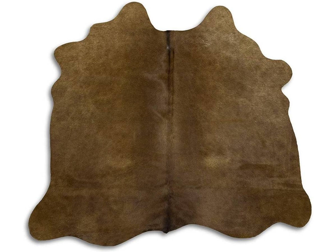 Tapete ZERIMAR Pele de Vaca (Castanho - 130x140 cm - Pele)