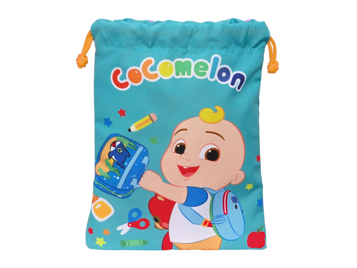 Bolsinha de Merenda Cocomelon Back To Class Azul Claro
