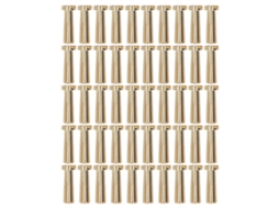 50 Encaixes Conector Bateria 5mm Latão Alta Dureza Plug RC Motor S/MARCA