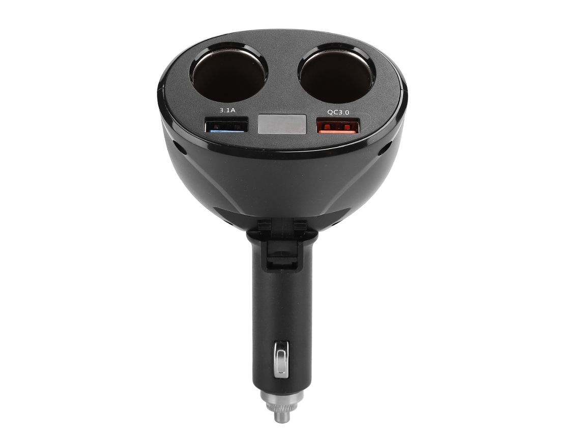 Carregador de Carro EOOCOO (detecção de Tensão, Usb Duplo 1 para 2)