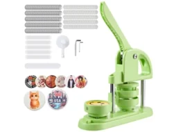 Máquina de fazer crachás Vevor 58 mm, 100 conjuntos de botões, verde