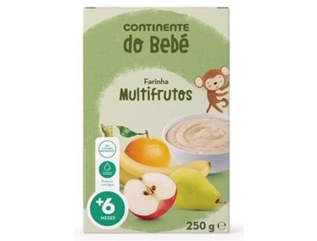 Papa Infantil Farinha Láctea Multifrutos 6M CONTINENTE DO BEBÉ