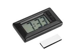 Relógio Digital LCD para Painel de Carro e Mesa com Data Hora e Display Claro S/MARCA