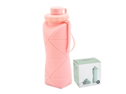 Garrafa de Água Silicone 600ml Infantil Rosa