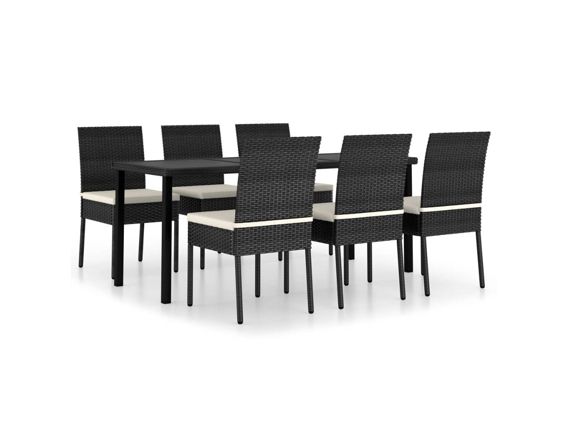Dining Set, Dining Sets Vidaxl Preto Rattan / Vime (n/a)