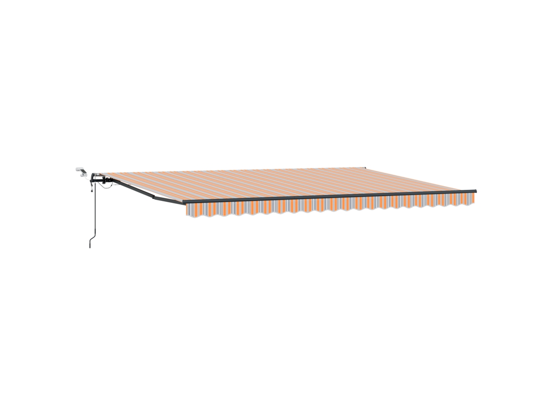 Toldo Retrátil Automático Com Listras Multicoloridas Vidaxl (500 X 350 Cm)