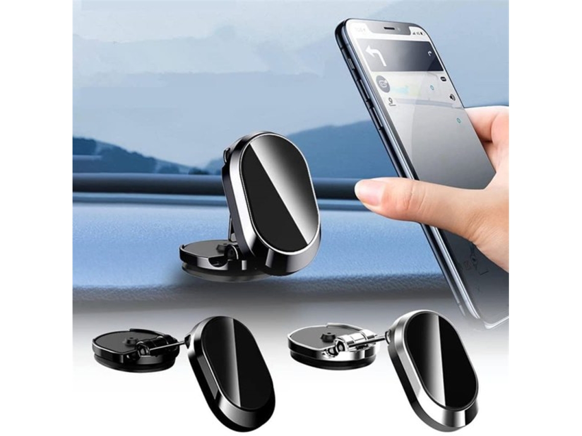 Suporte Magnético Dobrável Para Celular No Carro, Preto.