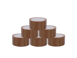 6 Rolos de Fita Adesiva para Embalagem, Papelão, Tamanho Padrão, 66 M Comprimento, 48 Mm Largur A, Material Embalagem GOKOCO