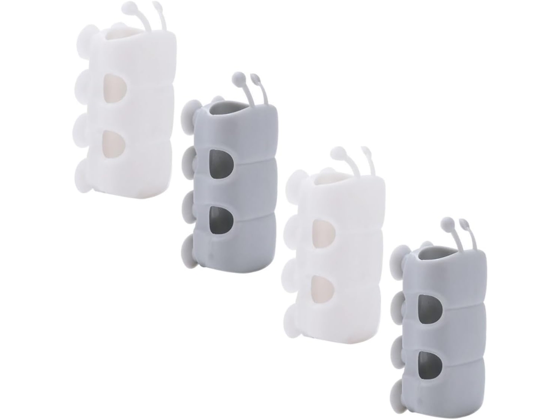 Wakauto Conjunto De 4-suportes Silicone Para Chuveiro Mão, Adaptadores De Ventosa Removíveis Para Banheiro