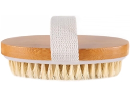 Escova De Massagem Para Banho Em Madeira Natural Com Cerdas Macias, Escova Esfoliante Suave Para Corpo E Rosto, Compacta