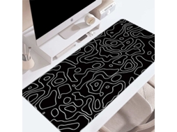 Mouse pad grande com textura criativa, pintura abstrata de linhas, mouse pad grande de borracha plana e antiderrapante YWP