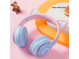 (lxb Azul) Fones De Ouvido Hifi Sem Fio Bluetooth Com Microfone E Entrada Tf/aux