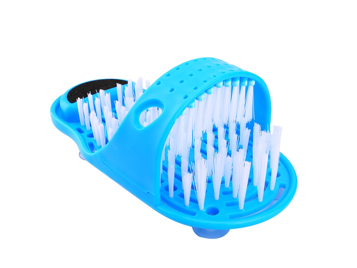 Chinelo de Limpeza e Massagem para Pés com Cerdas e Pedra Exfoliante | S/MARCA