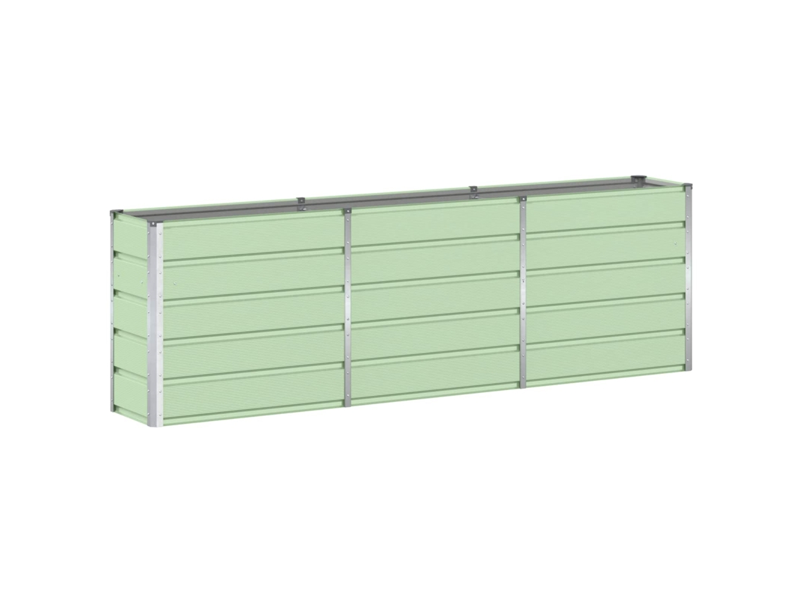 Conjunto 1 Floreira Vidaxl Verde Aço (240 X 40 X 75 Cm)