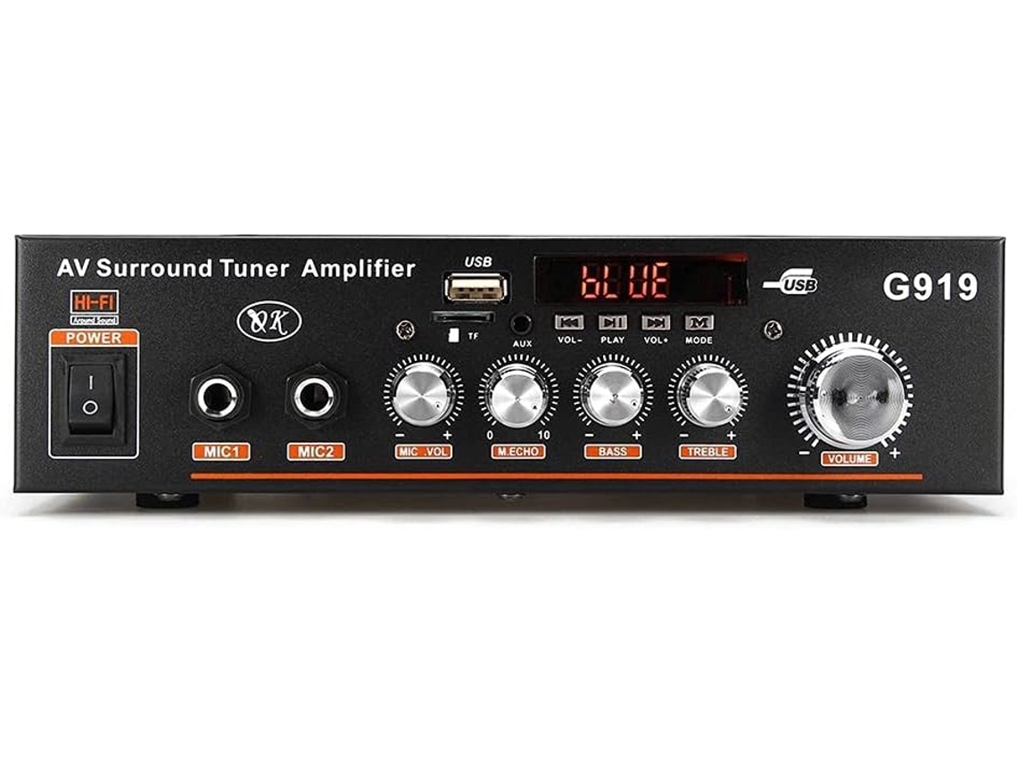 Amplificador De Áudio Gap G919, Amplificador Estéreo De Canal Duplo Bt 2x60w Eifson
