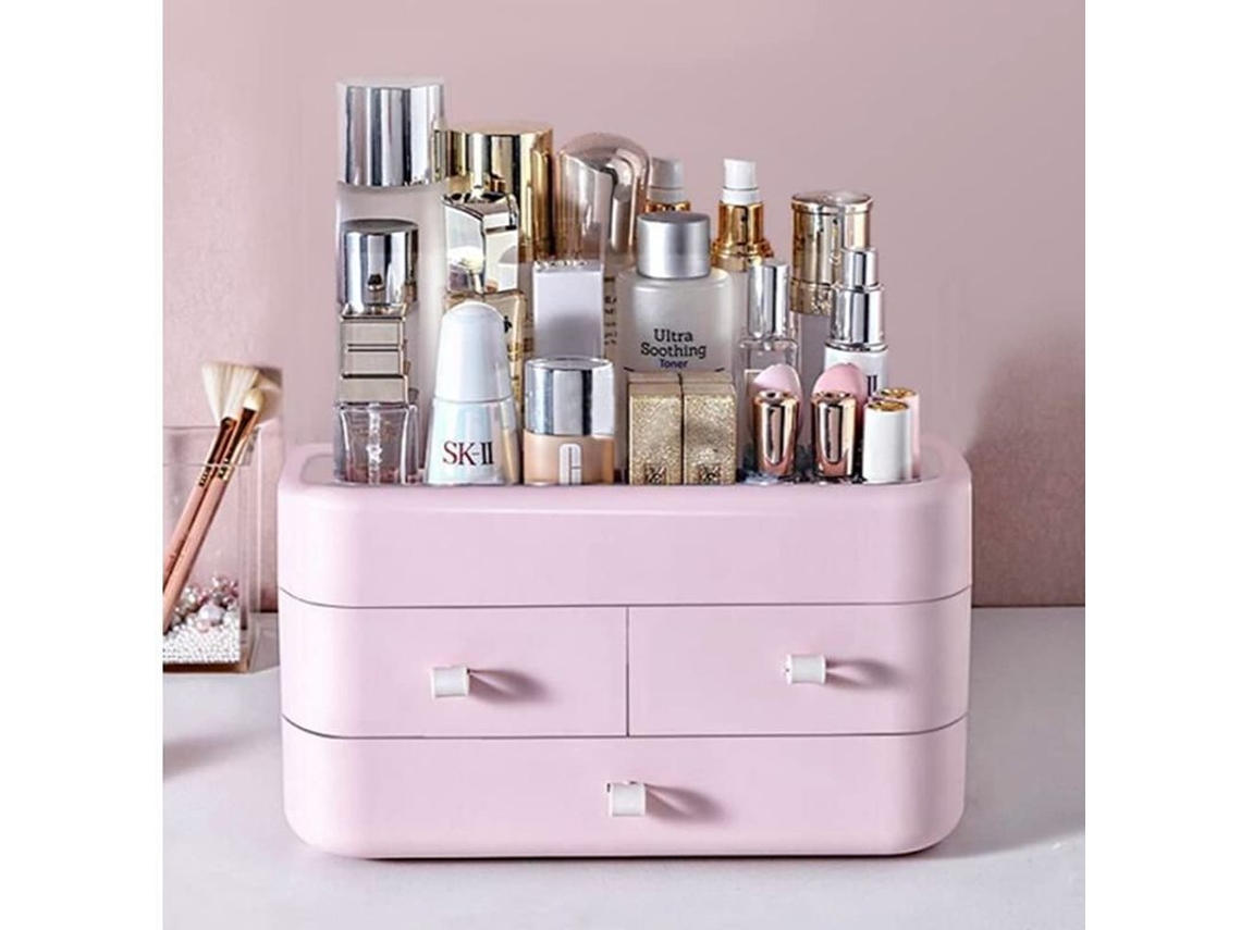 Organizador de maquiagem com gavetas, organizador de mesa de banheiro para cosméticos, ideal para banheiro