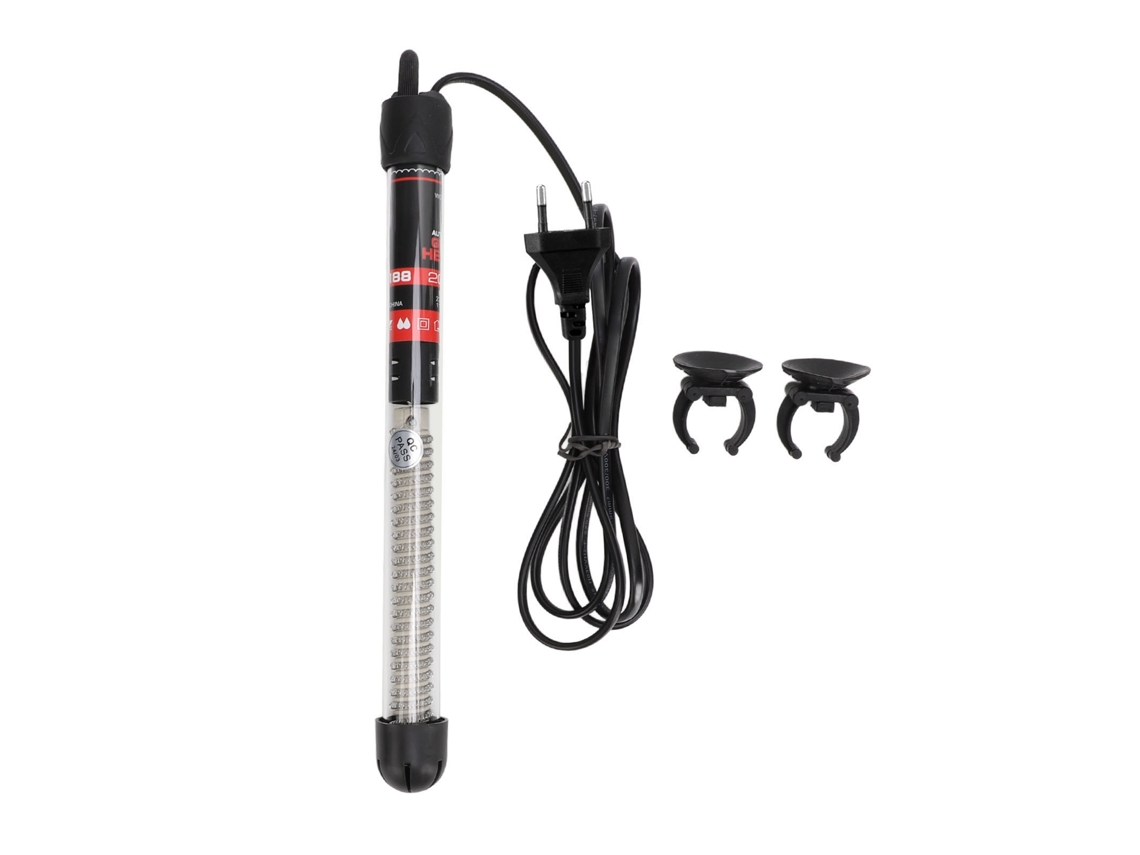 Aquecedor submersível Yui para aquário com temperatura constante ajustável automaticamente e 2 ventosas.