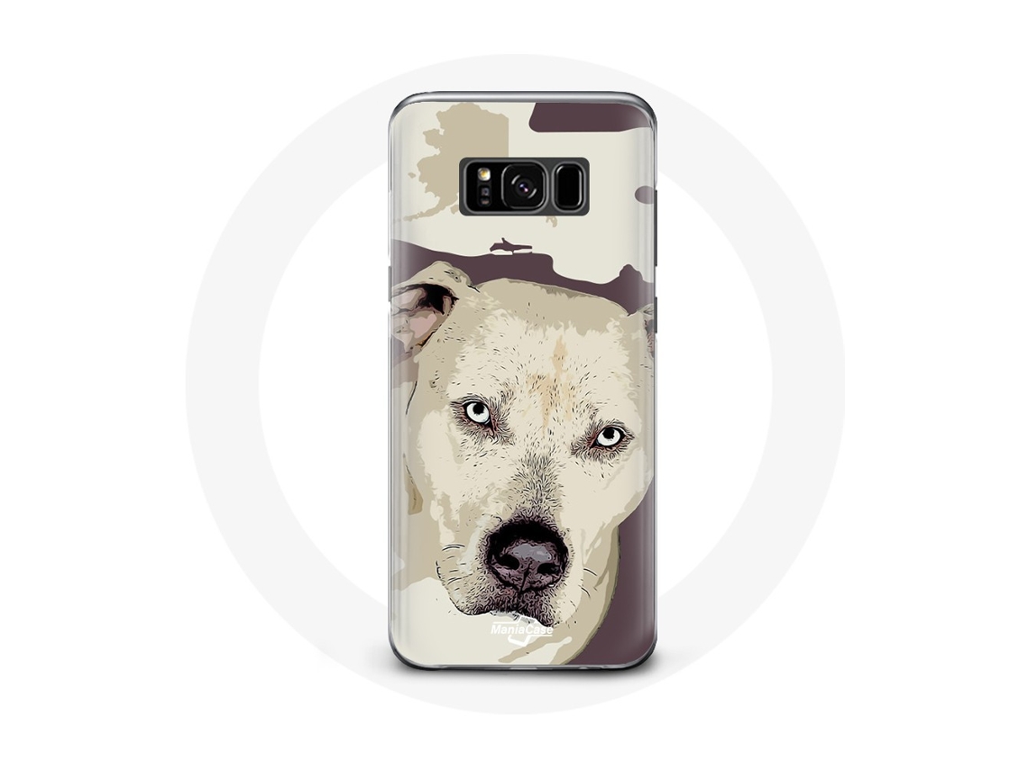 Capa para Samsung Galaxy S8Cachorro pitbull branco