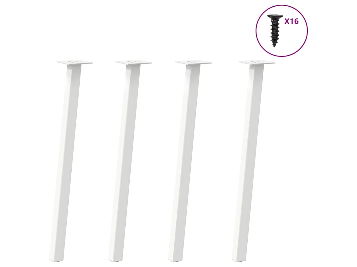 Console Table Leg, Console Table Legs Vidaxl Branco Aço (72 Cm (40 Mm))