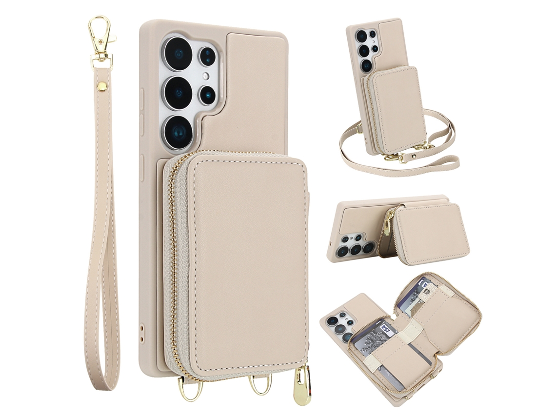 Capa Multifuncional De Couro Para Celular Com Compartimento Para Cartão, . Samsung S22 Ultra
