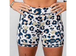 Shorts Deportivos Fasst para Mulher, Yoga, Fit, Tamanho Normal, Estampados, Spandex