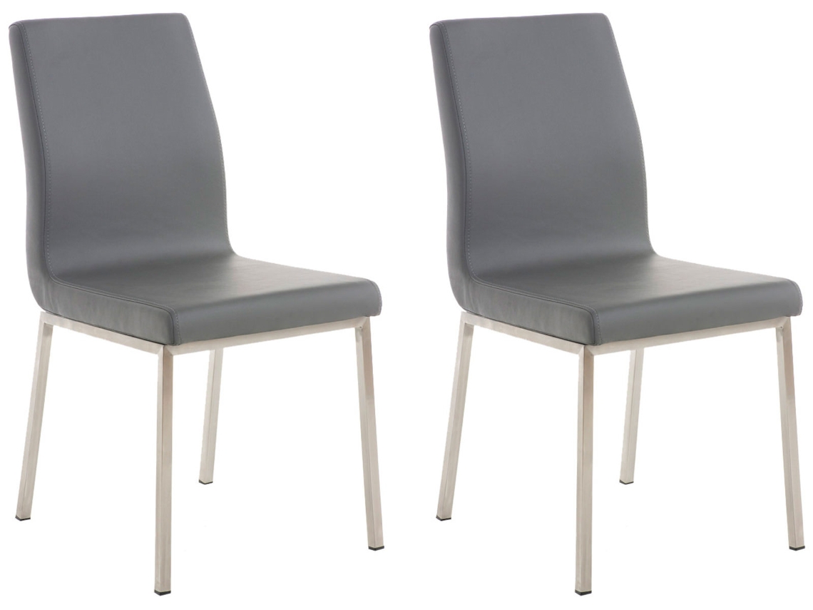 Conjunto de 2 cadeiras de jantar Colmar cinza CLP