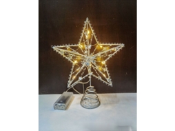 Estrela De Ferro Para O Topo Da Árvore De Natal, Com Cinco Pontas, Ideal Para Decoração Natalina.-aquaforge