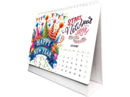 Calendário De Mesa Mensal, De Arte Com Pintura Em Cristal 2026, Planejador Para Artesanato, Escola, Trabalho