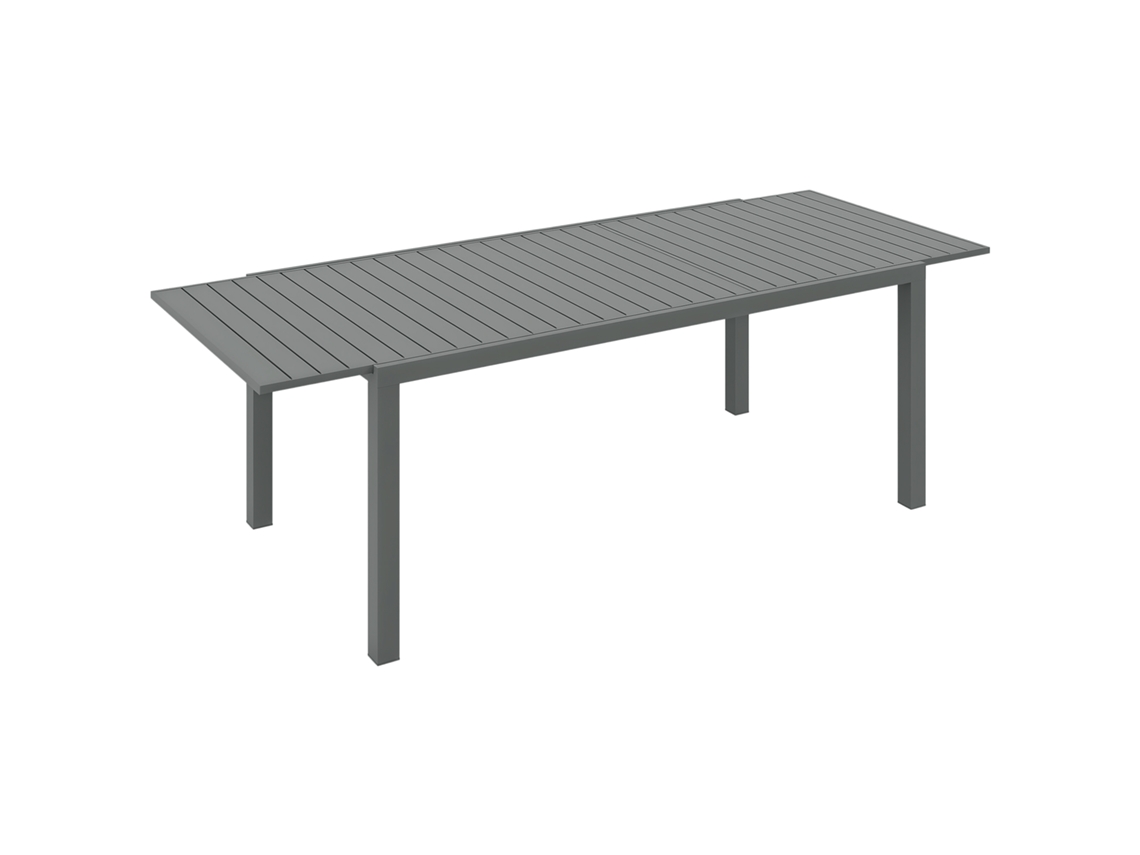 Mesa Quadrada para Jardim 76x76x72 cm com Orifício para Guarda sol Preto NOVAVEST COM