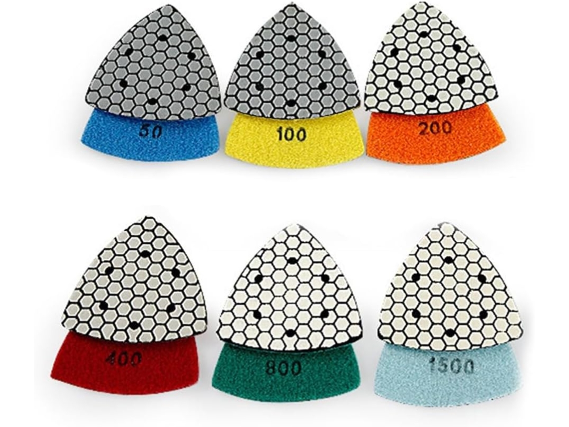 Discos De Lixa Triangulares Para Polimento A Seco, 6 X 90 Mm,