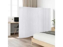 Vidaxl Biombo/divisória De Sala Largura 250 Cm Altura 165 Cm Bambu Branco