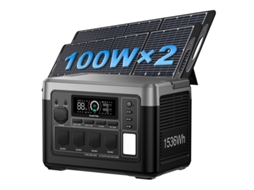 Estação De Energia Portátil Oukitel P1500 Plus 1536wh Lifepo4 + Painel Solar 2x 100w, 1800w (pico 3600w), 4000 Ciclos, Controlo Por App