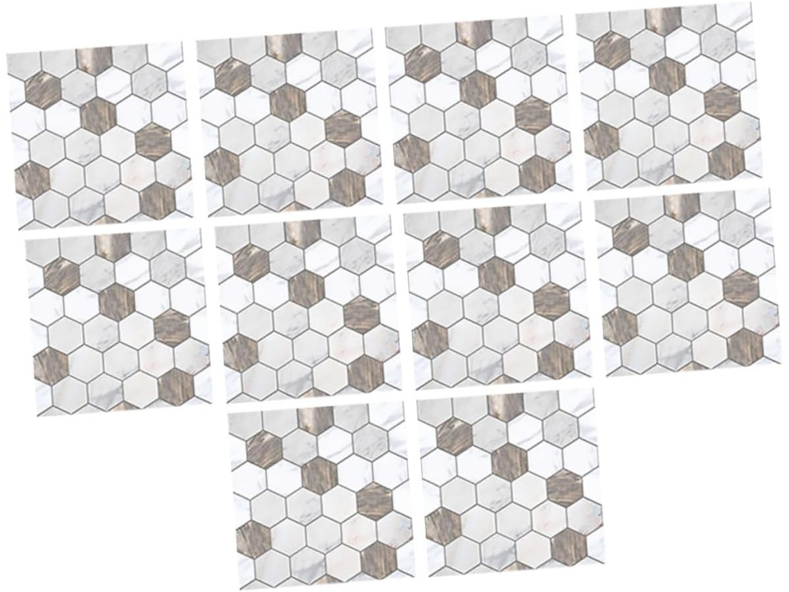 Conjunto De 10 Adesivos De Parede Em Pvc Imitando Mármore Para Decoração De Interiores.
