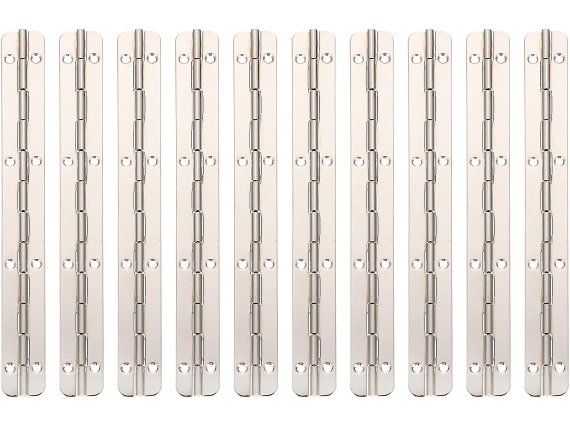 Conjunto De 10 Dobradiças Prateadas Para Portas Armário, Com Fácil