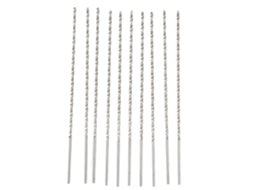 Conjunto De 10 Brocas Hss Extra Longas Alta Precisão Para Aço