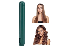 Mini Prancha Alisadora E Modeladora De Cabelo Portátil 2 Em 1 Com Conector Usb E Cerâmica Nostalgia88