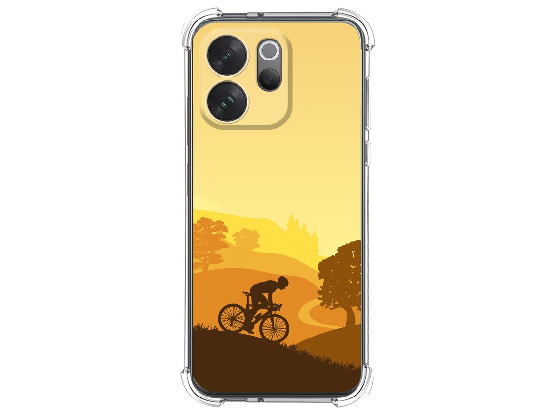 Capa Tumundosmartphone De Silicone À Prova De Choque Para Vivo V70 5g Com Desenho De Ciclista
