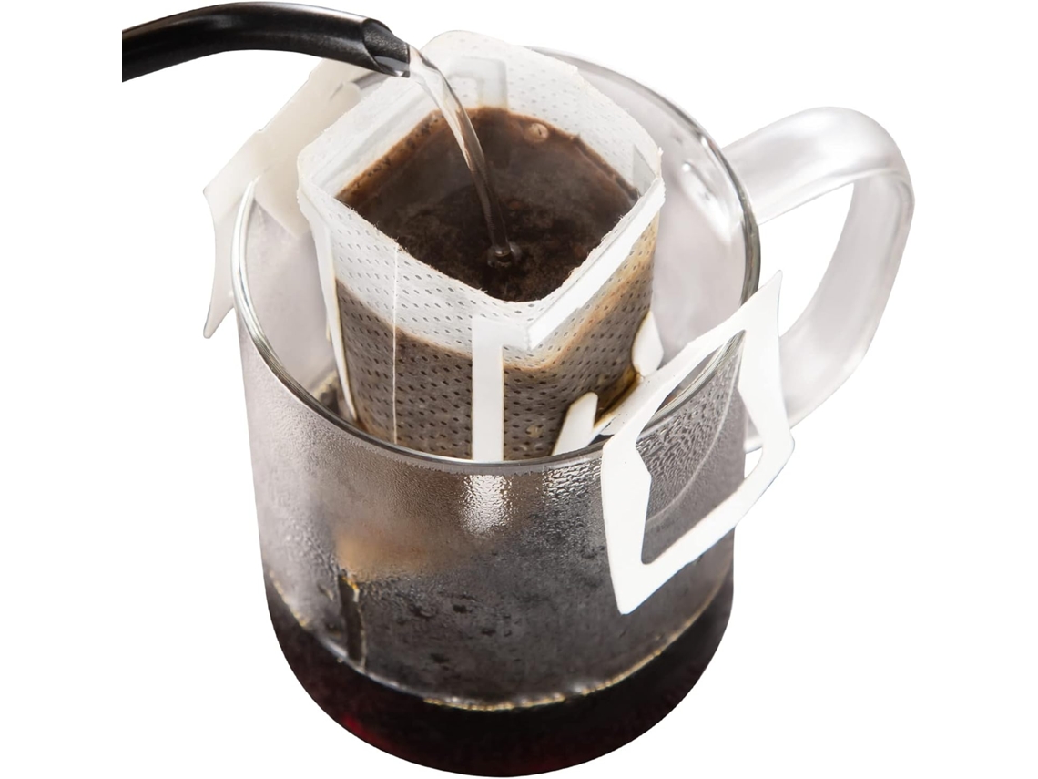 Wxsp 50 Unidades De Sacos Filtro Café Portáteis Com Design Alças Para Pendurar, Saco Papel Descartável Dose Única, Pour Over