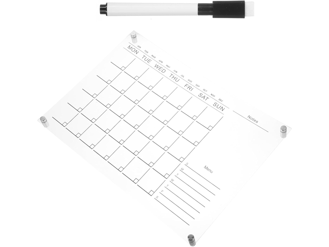 Quadro Branco Acrílico Para Planejamento Semanal, Leve, Ideal Para Casa E Escritório, Cor Aleatória